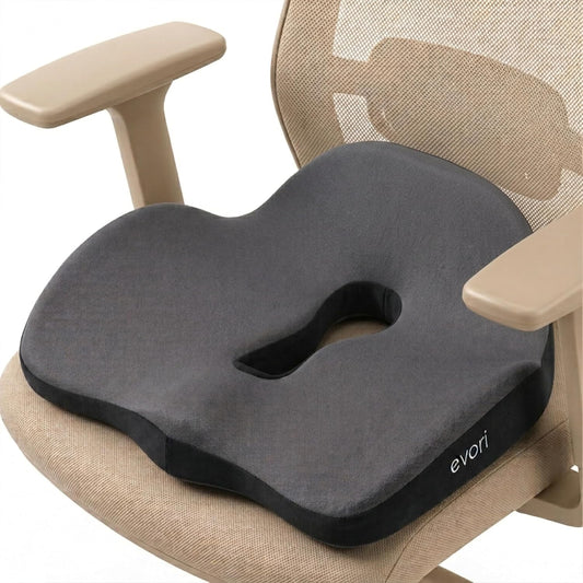 evori Comfort Cushion, Memory Foam Tailbone Seat Cushion for Office Chair