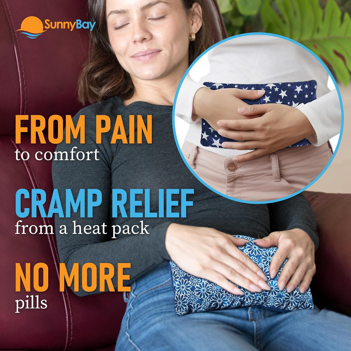 SunnyBay Heating Pad, Neck and Shoulder Wrap, 6x11 inch, Pink