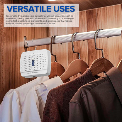 2 Pack Small Dehumidifier, Rechargeable Moisture Absorbers, Gun Safe Mini Dehumidifiers Humidity Absorbers, Damp Rid, Portable for Car Closet Bathroom Wardrobe Small Room