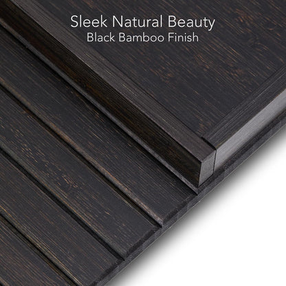 DETOR Couch Arm Tray with Spacious 12.4" x 5.4" Storage Box, Walnut Bamboo Finish, Enhanced Non-Slip Felt Bottom, Sturdy Bamboo Slats, Fits Armrests 6" and Wider