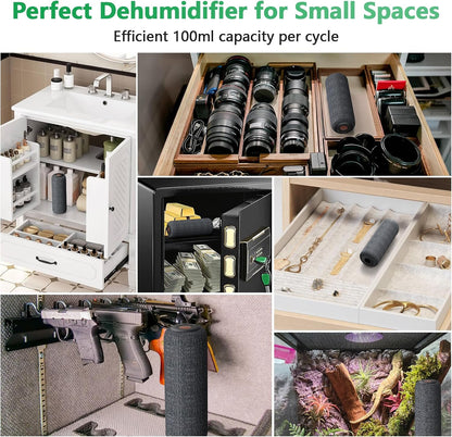 Afloia Rechargeable Cordless Gun Safe Dehumidifier, Heating Base, TOPZ 4+1 | Keep small spaces dry with a rechargeable cordless design, heating base, quiet operation, and reusable moisture control.