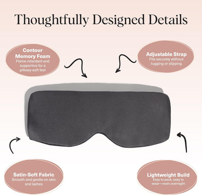 Kitsch Contour Satin Sleep Mask | Eye Masks for Sleep - Blush | Softer Than Silk Sleep Mask, Blindfold Sleep Masks for Women & Men, No Eye Pressure, Lightweight Eye Mask, Travel Essentials