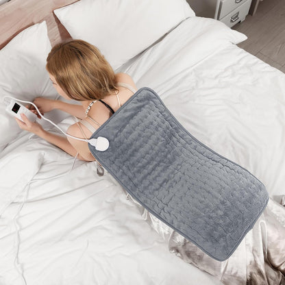 Heating Pad for Back, Neck, and Shoulder Pain Relief, Electric Heat Pad with 6 Heat Levels, Moist Heat Option, Auto Shut-Off, Birthday Christmas Gift for Women Men Mom Dad Grandma, Gift for her