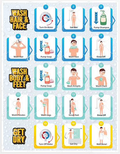 Morning Routine Chart for Kids – Step-by-Step Visual Schedule (9x12 Laminated) | Self-Care Educational Chart for Children, Special Needs & Autism – Morning Routine Support – English