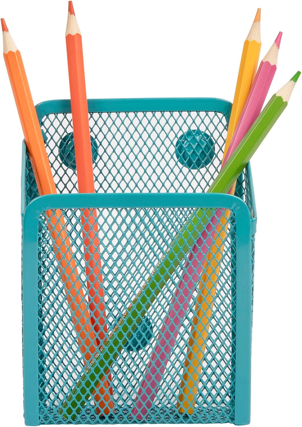Magnetic Pencil Holder,Mesh Stainless Steel Pen Basket, Metal Writing Utensil Storage Organizer for Whiteboard,Blackboard,Kitchen, Locker, Home, or Office | Metal Writing Utensil Storage Organizer for Whiteboard,Blackboard,Kitchen, Locker, Home, or Office