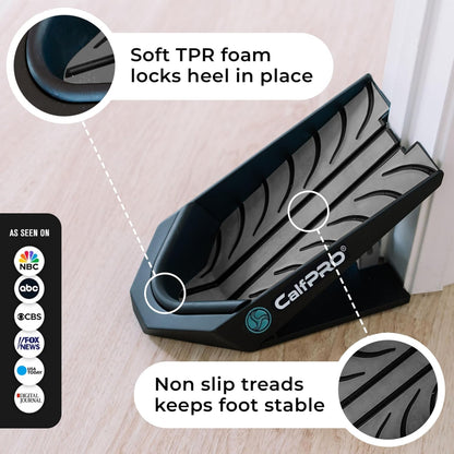 CALFPRO Slant Board for Calf Stretching - Deep Calf Stretcher for Plantar Fasciitis & Achilles Tendonitis, Feet Mobility & Heel Pain Relief, Incline Wedge for Strained Ankle - Foot Rocker Replacement
