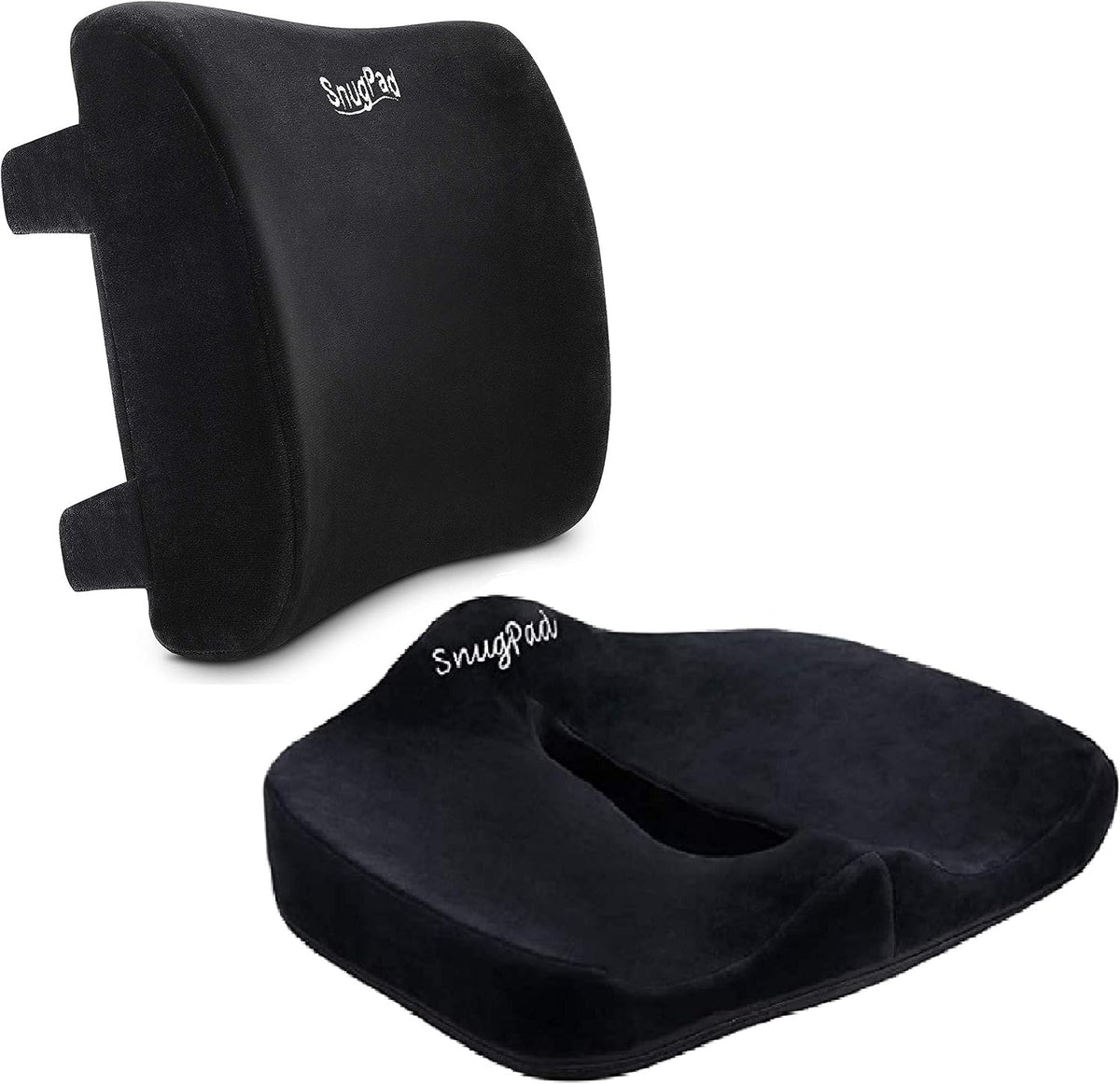 Orthopedic Memory Foam Seat Cushion for Office Chair Sciatica Tailbone Back Pain Relief Sitting Pillows - Truck Driver Cars Front Seats Pillow Wheelchair Kitchen Chairswith with No-Slip Bottom