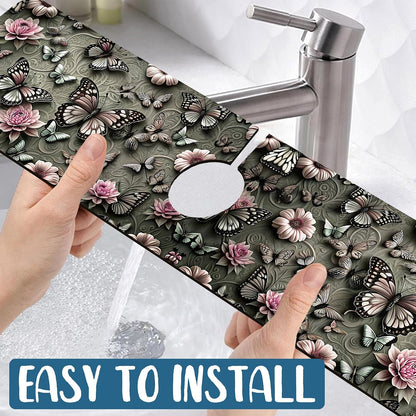 Faucet Mat for Kitchen Sink Absorbent Splash Guard Bathroom 23.5"X5.5"