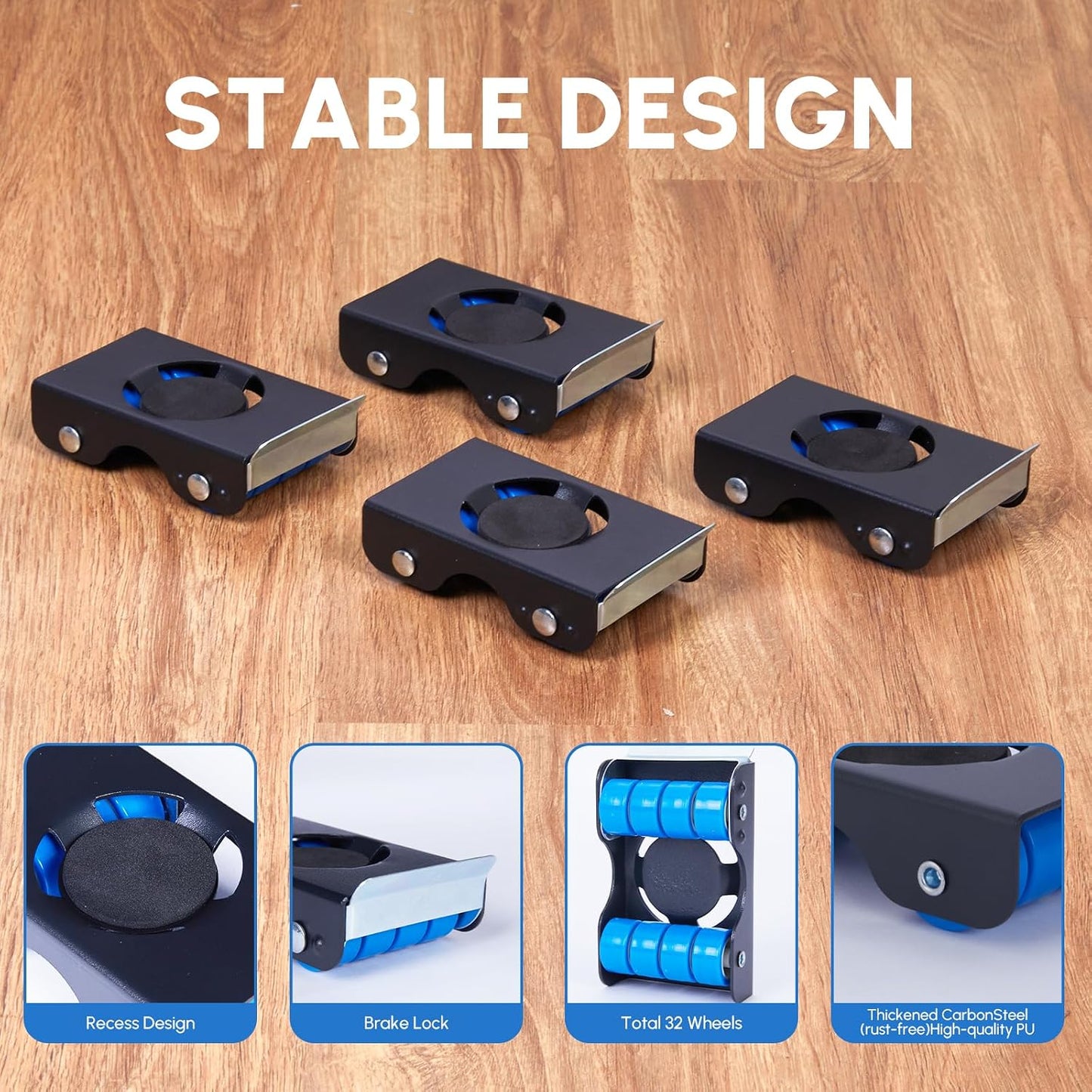 Furniture Sliders Appliance Rollers Furniture Mover with Wheels | Moving System with Roller Set Furniture Movers with Wheels Heavy Duty Appliance Roller Dolly for Couches appliance mover