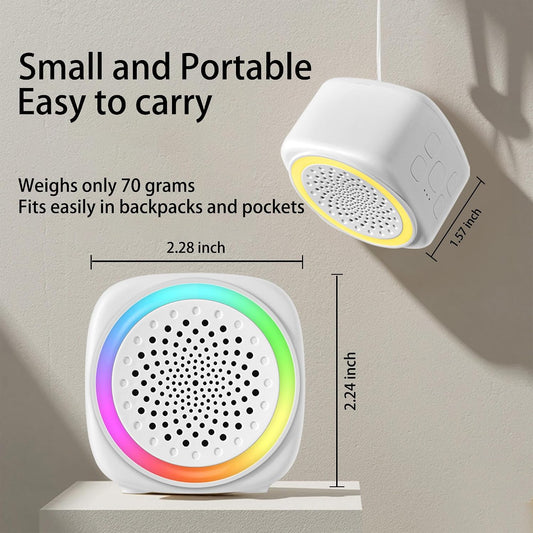 Portable Sound Machine for Baby Sleep, 26 White Noise Sound Machine, 9 Color, Timer & Memory Function White Noise Sound Machine for Baby Adults, Office, Privacy Hotel (Mini)