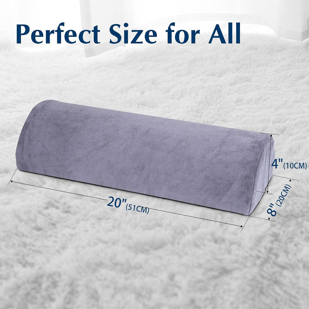 Knee Pillow for Back Sleeping, Grey
