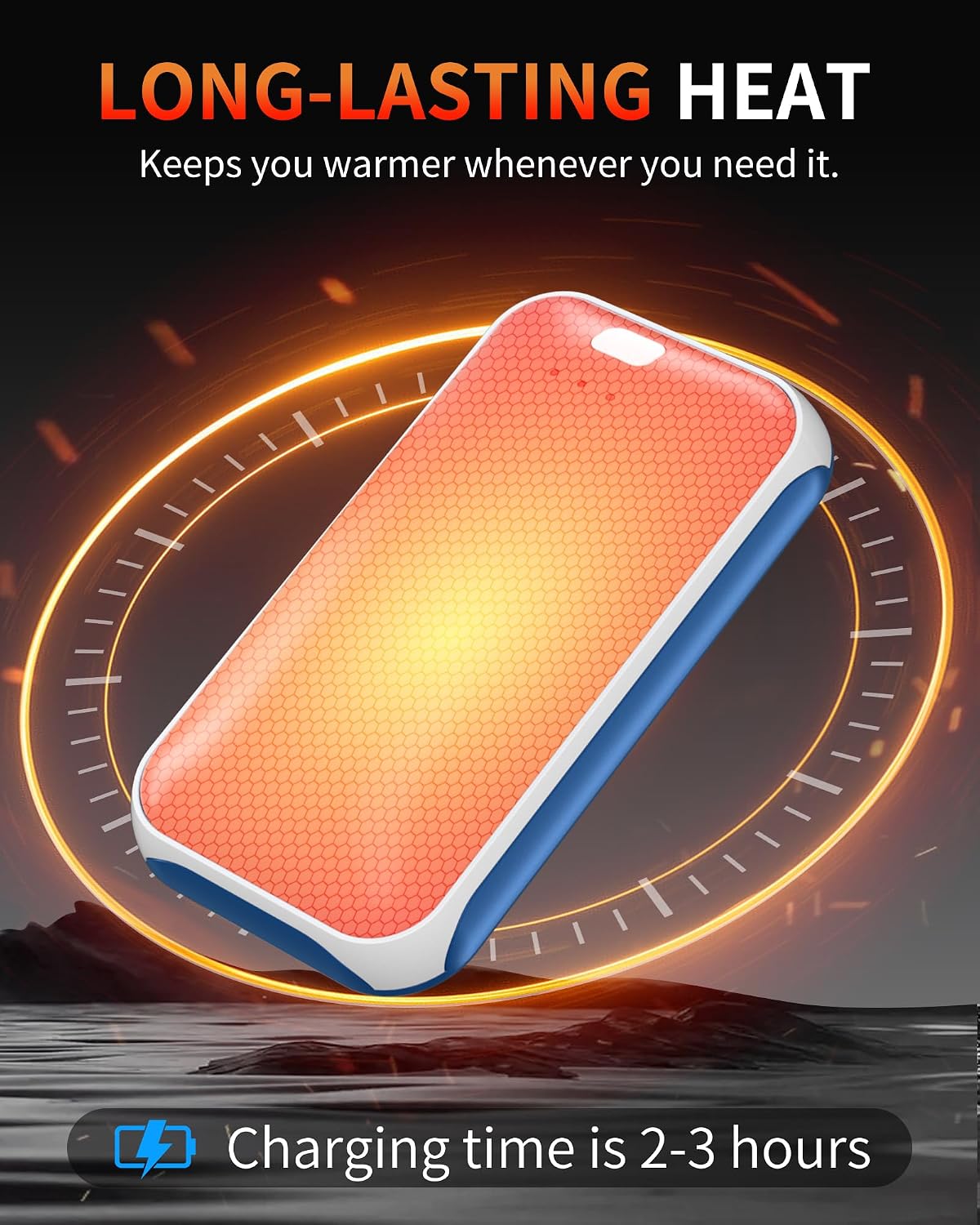 Lerat Hand Warmers Rechargeable 2 Pack, Portable Electric Hand Warmer Max 131℉, Reusable Slim Pocket Heater Handwarmers, Gifts for Men, Women, Outdoor, Golf, Camping, Hunting Essentials