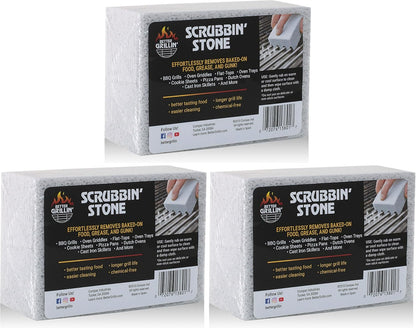Better Grillin Scrubbin Stone Grill Cleaning Brick Block | Griddle Stone | Grill Stone Cleaning Block | Barbecue Grill Cleaner for BBQ, Griddle, & Racks