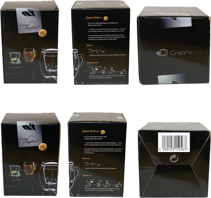 Creano Tea Glass with Infuser and Lid 400ml - Large Tea Cup - Microwave & Dishwasher Safe - Loose Leaf Tea Maker Gift Set