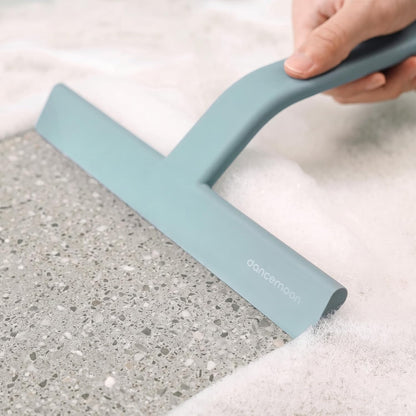 JustHang Shower Squeegee with Built-in Hook, 10-Inch Black | Award-Winning Design, All-One-Piece Soft-Touch Silicone, for Glass Door, Bathroom, Window, Mirror, Tile Wall, Car