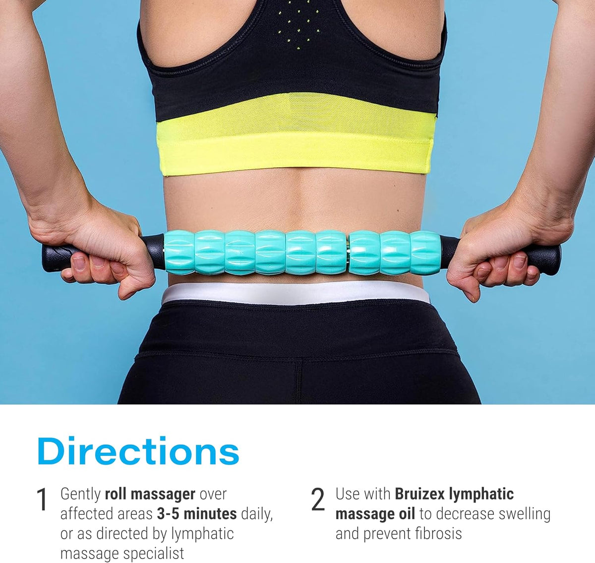 Bruizex Lipo Roller Lymphatic Drainage Massager, Massage Tool for Stomach