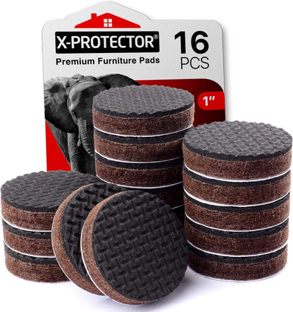 X-PROTECTOR Non Slip Furniture Pads – 24 pcs Premium Furniture Grippers 2"! | Best Self Adhesive Rubber Feet Furniture Feet – Ideal Non Skid Furniture Pad Floor Protectors – Keep Furniture in Place!