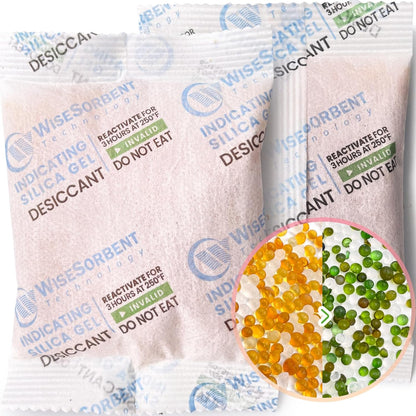 Wisesorb 500g x 2pcs Rechargeable Desiccant Packs, Reusable Car Dehumidifier, Microwave Reactivated Silica Gel Packets Moisture Absorber with Color Indicating for Safe Closet Basement Garage