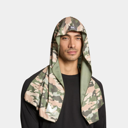 MISSION Cooling Hoodie Towel, Evaporative Cool Technology, Cools Instantly When Wet, UPF 50 Sun Protection, Contours Your Head to Stay in Place, Great for Sports, Fitness, Gym