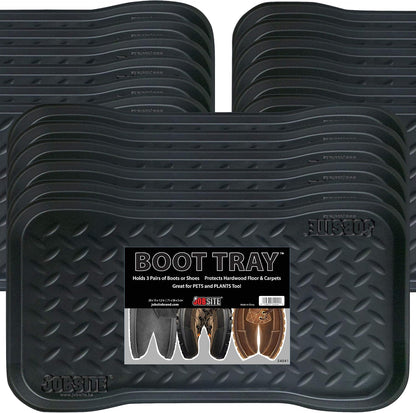 JobSite Heavy Duty Boot Tray, Multi-Purpose for Shoes, Pets, Garden - 15 x 28 Inch - 2 Trays