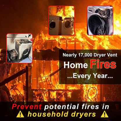 Dryer Vent Cleaner Universal Vacuum Hose Attachment | Universal Connector, Slim Hose, Lint Removal, Tight Spaces, Dryer Vent Furniture Crevices