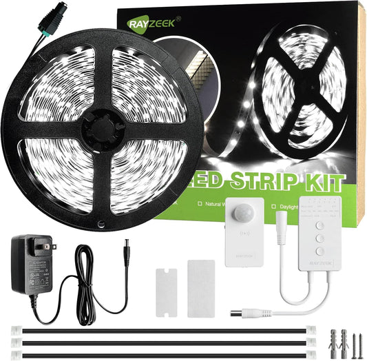RAYZEEK 19.7ft Wireless Motion Sensor LED Strip Lights,Dimmable&Timing
