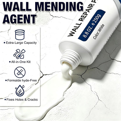 Drywall Repair Kit with Scraper, 2026 Upgrade Wall Repair Paste Tube for Holes & Cracks, Professional Drywall Patch Paste & Wall Repair Ointment for DIY Home Improvement (White) (1)