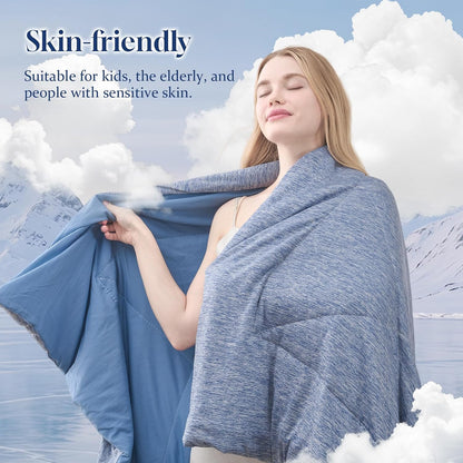 VK VK·LIVING Cooling Comforter King Size, Summer Cooling Blanket for Hot Sleepers and Night Sweats, Double-Sided Q-Max 0.45 Lightweight Breathable Soft Cooling Quilt for Bed Couch, 90"x108", Dark Gray