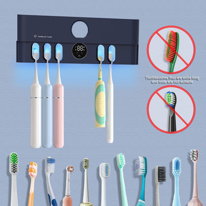 Toothbrush Holder and Cleaner Razor Holder and Dryer Auto Open/Close Cover Rechargeable Wall-Mounted Suitable for Most Toothbrushs