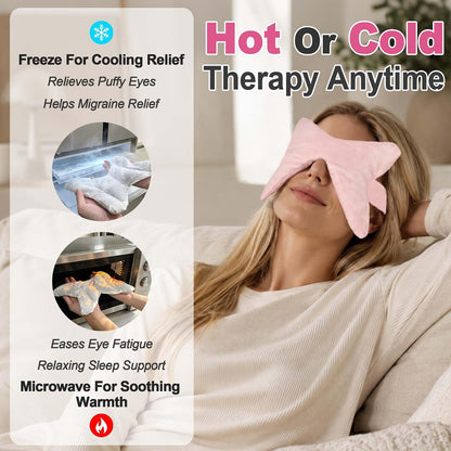 SPRING SEAON Microwavable Sinus Mask,Warm Cold Compress Eye Mask