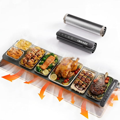 Warming Mat For Food Extra Large 36"x16" 580W Food Warming Mat Buffet Servers and Warmers,Chafing Dishes for Buffet 6 Temp 6 Hour,Roll Up Food Warmers for Parties Buffet Catering Gatherings