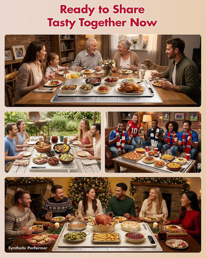 Warming Mat For Food Extra Large 36"x16" 580W Food Warming Mat Buffet Servers and Warmers,Chafing Dishes for Buffet 6 Temp 6 Hour,Roll Up Food Warmers for Parties Buffet Catering Gatherings