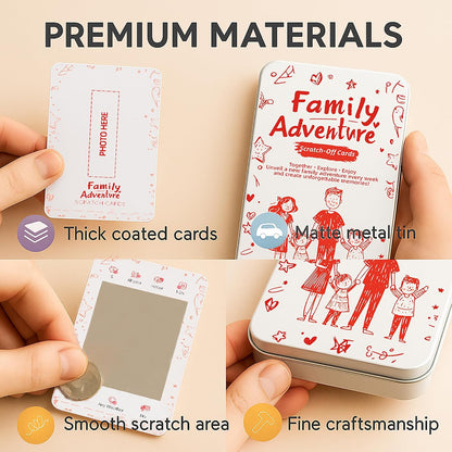 50 Screen-Free Scratch-Off Family Activity Cards | Fun family game night cards for kids and adults