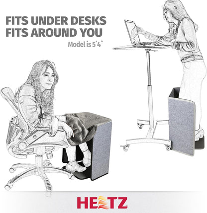 Foldable Foot & Leg Heater, Portable Under Desk Space Heater & Warmer, Heated Floor Mat, Tip-Over Protection, Auto Shutoff, Ideal for Home, Office, or Desk Use, Compact & Safe Design