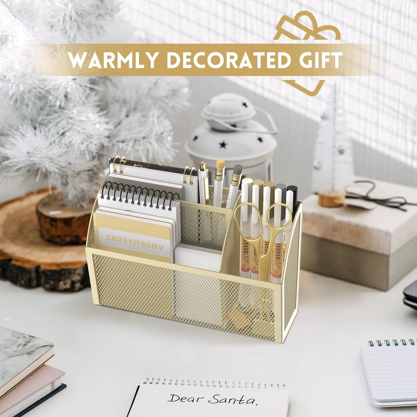 3-Grid Magnetic Pencil Holder, Strong Magnet Locker Organizer, Black | Mesh Magnetic Shelf, Marker Holder Perfect for Whiteboard, Refrigerator and Locker Accessories