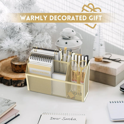 3-Grid Magnetic Pencil Holder, Strong Magnet Locker Organizer, Black | Mesh Magnetic Shelf, Marker Holder Perfect for Whiteboard, Refrigerator and Locker Accessories