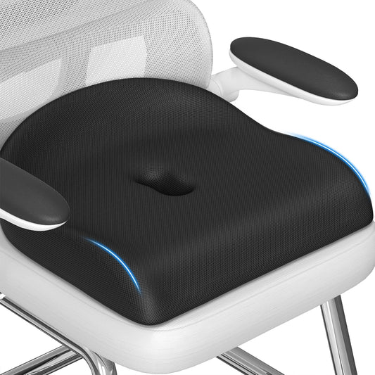 Ergonomic Memory Foam Seat Cushion for Office Chair, Black