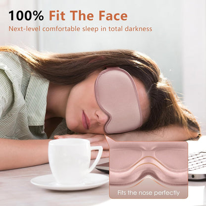 Sleep Mask for Side Sleeper Women Men, Eye Mask for Sleeping Light Blocking, 3D Contoured Cup Sleeping Mask, Soft Breathable Sleep Eye Mask with Adjustable Elastic Strap for Travel (Pastel Blue)