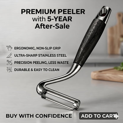 Vegetable Peeler,5 Years Warranty,Potato Peeler,Effortless Peeling,Kitchen Sharp Stainless Steel Blade Veggie Gadgets for Fruit Apple Carrot Pumpkin Pineapple SugarCane,Dishwasher Safe