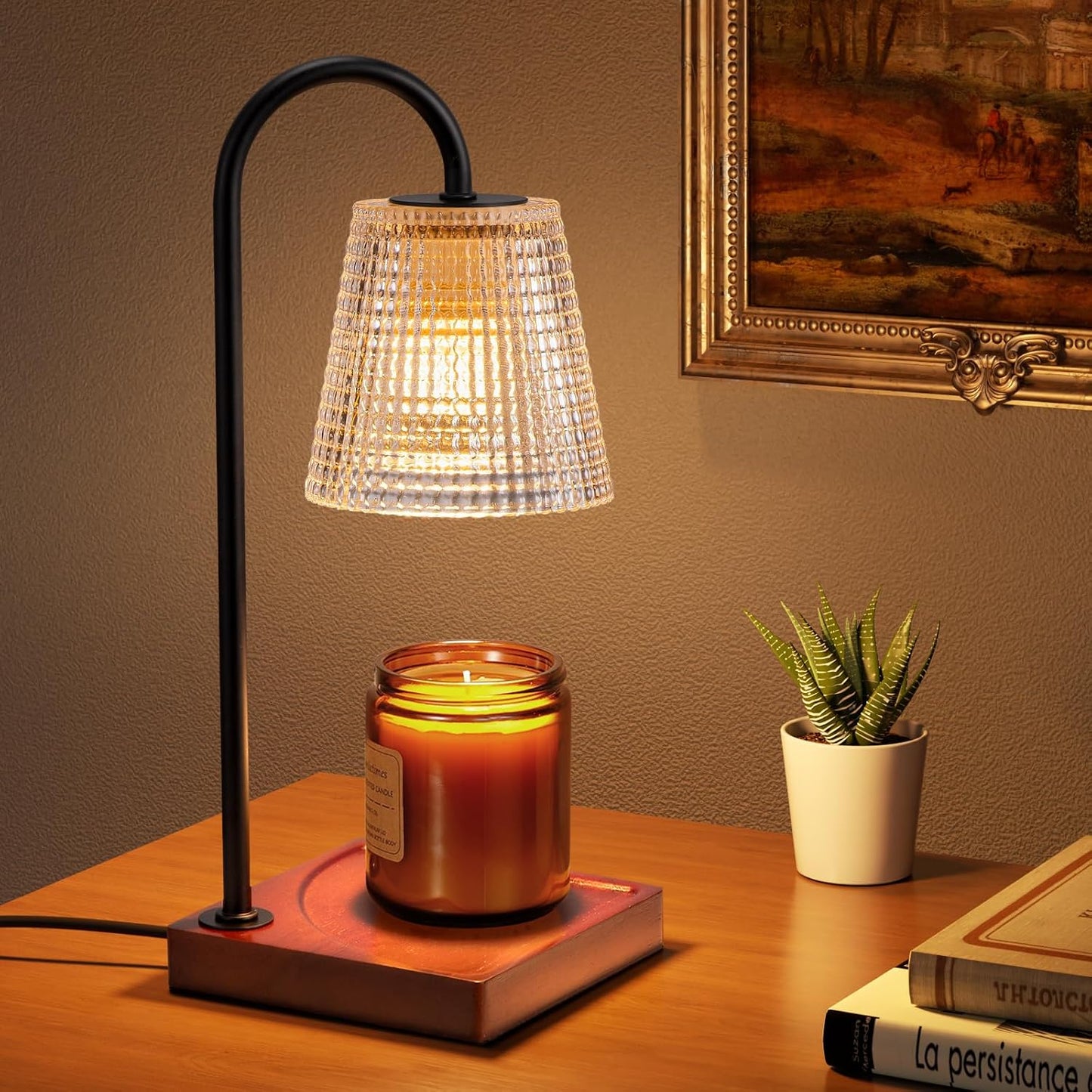 Hong-in Candle Warmer Lamp with Timer, House Warming Gifts New Home Decor | Dimmable & Adjustable Height, Electric Wax Warmer for Scented Wax Jar Candles,Gifts for Women Mom Sister
