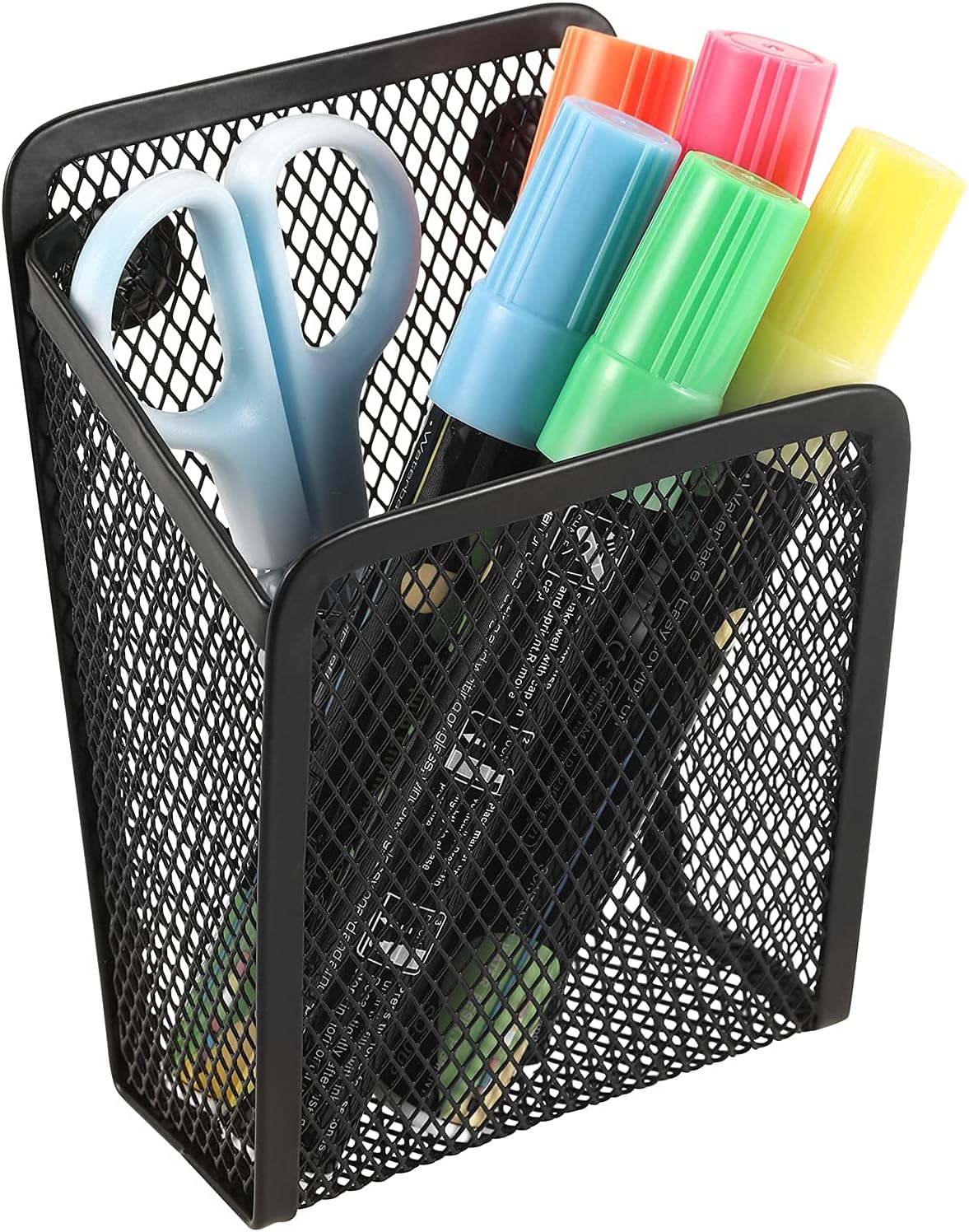 Magnetic Pencil Holder,Mesh Stainless Steel Pen Basket, Metal Writing Utensil Storage Organizer for Whiteboard,Blackboard,Kitchen, Locker, Home, or Office | Metal Writing Utensil Storage Organizer for Whiteboard,Blackboard,Kitchen, Locker, Home, or Office