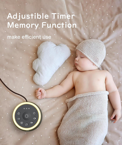 Dreamegg D1 Nova Sound Machine Alarm Clock, White Noise for Sleep, Black | 25 Sounds, 7 Gentle Alarms, Dimmable Clock, 10-480 Min Timer, White Noise Machine Alarm Clock for Heavy Sleepers, Adults