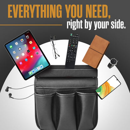 Houseables Armchair Caddy, Recliner Accessories, Armrest Organizer, Brown | Houseables Arm Chair Caddy, Sofa Armrest Organizer, Remote Control Holder for Recliner, Couch Pouch Pocket, Sofa Side Storage