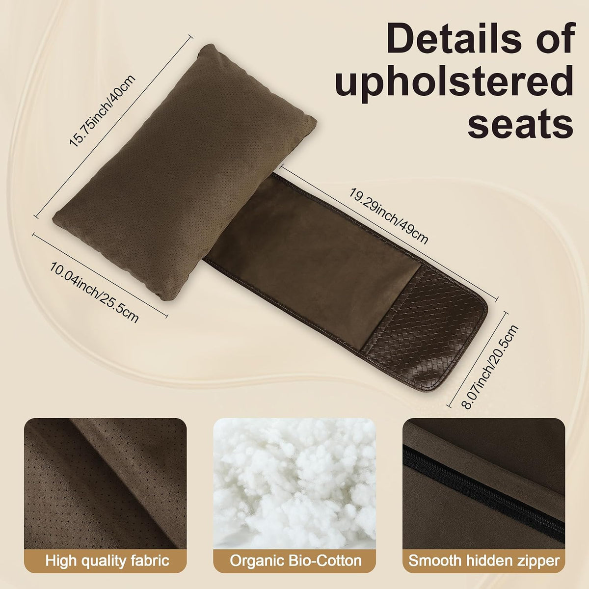 KINIVA Dual-Layer Ultra-Suede Neck Support Pillow for Recliners, Sofas & Office Chairs - Breathable Mesh, Removable Cover, Orthopedic Cervical Support for Pain Relief (Grey)