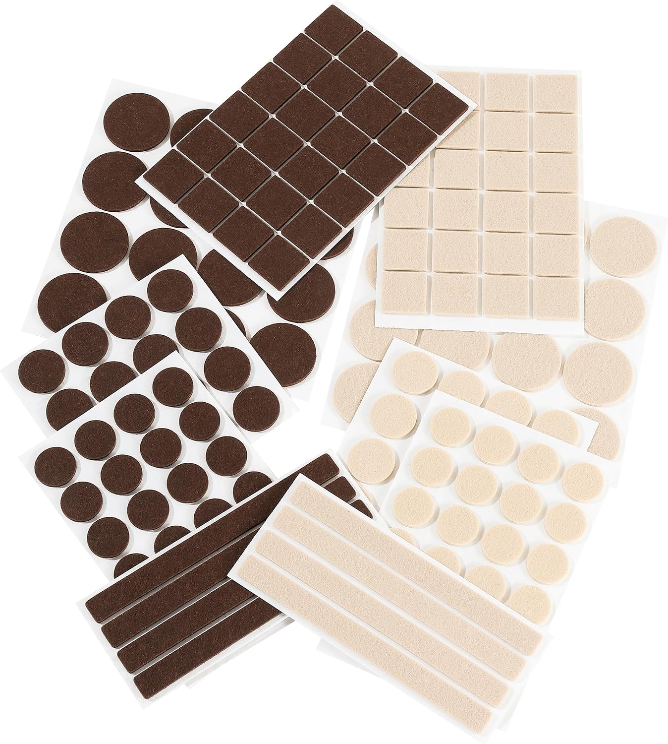 168 PCS Felt Furniture Pads - Self Adhesive Floor Protectors for Hardwood Floors, Anti Scratch Chair Leg Feet Pads, Furniture Sliders for Home Furniture Protection