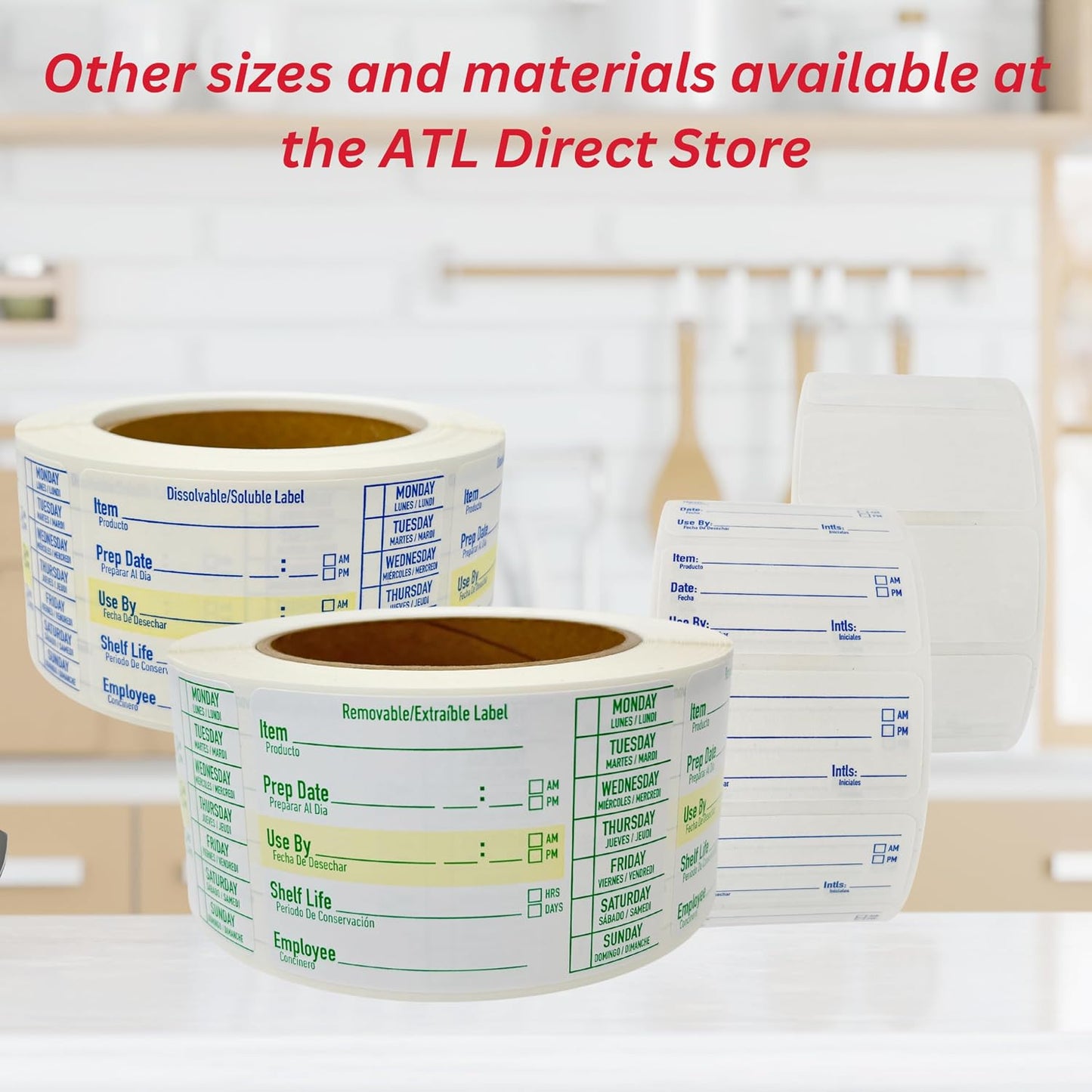 2x3 Dissolvable Food Labels, 1000 Food Container Stickers, Blue | Ideal for Fridge Freezer & Pantry, Organize Prepped Meals & Leftovers Easily, Adheres Well, Dissolves Fast with Zero Residue