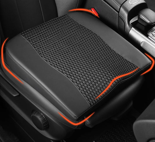 Lofty Aim Car Seat Cushion, Memory Foam Car Seat Cushions for Long Driving | Comfy Car Seat Pillow for Pain Relief, Driver Seat Cushion Adds Height, Butt Cushion for Car, Truck, Office Chair, Black
