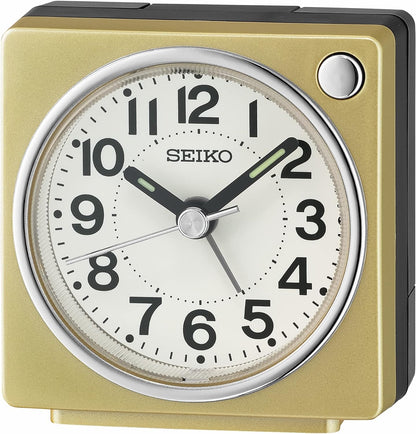 SEIKO Fuji Dark Bedroom Alarm Clock, Metallic Black