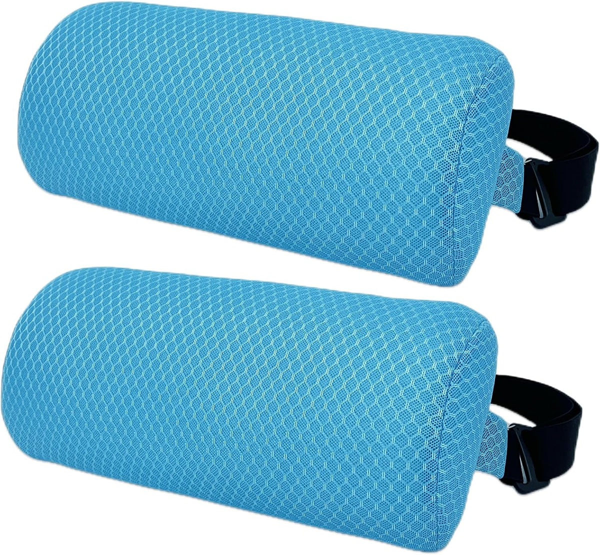 1 Pack Headrest Pillow for Patio Chaise Lounge,Recliner,Beach Chair,Gray | Resilient 3D mesh pillow with removable washable cover, adjustable elastic strap, ergonomic support, lightweight portable