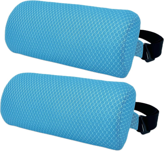 1 Pack Headrest Pillow for Patio Chaise Lounge,Recliner,Beach Chair,Gray | Resilient 3D mesh pillow with removable washable cover, adjustable elastic strap, ergonomic support, lightweight portable